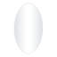 Miroir mural ovale en bois blanc avec cadre minimaliste-1181242468