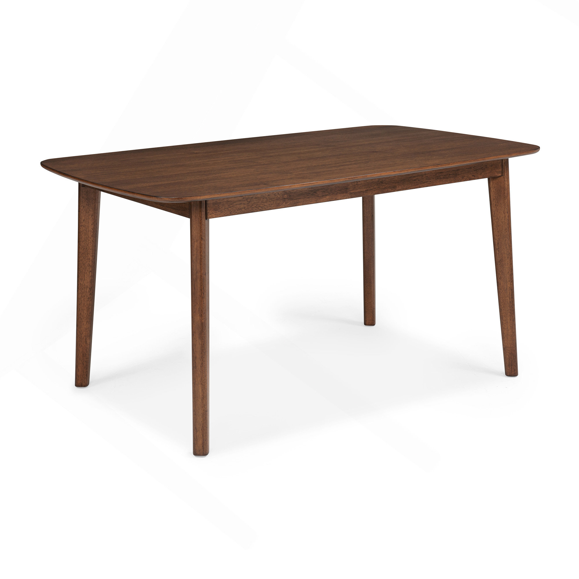 George Oliver Mid-Century Modern Rectangular Table Warm Wood Finish ...