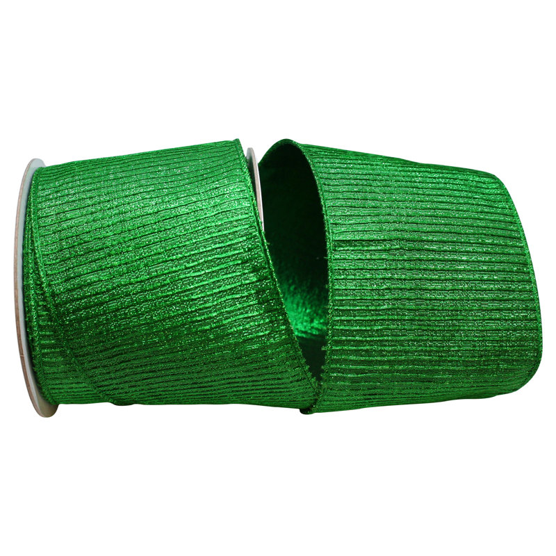4'' Fabric No Theme Ribbon, Emerald