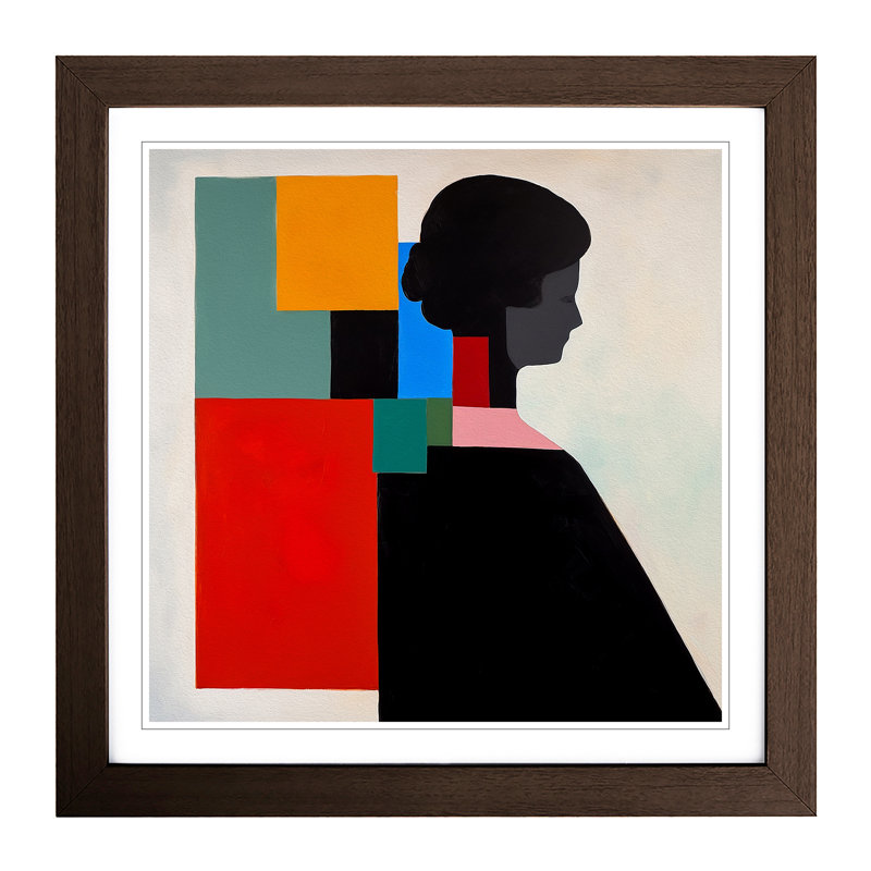 Single Picture Frame Print on Wood, Walnut Framed