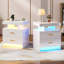 Bookhart Bedside Table with Wireless Charging Station and Human Sensor Light-1926407017