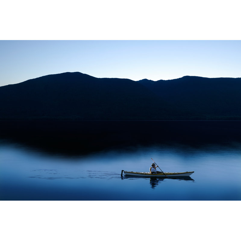 Twilight Kayaker by Sharply_done - Wrapped Canvas Print, 51cm H x 76cm W