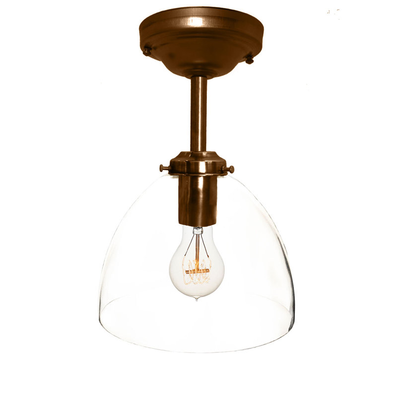 Luminaire suspendu en dôme architecte, Ampoule à DEL incluse, Non homologué UL pour emplacement sec, Bronze