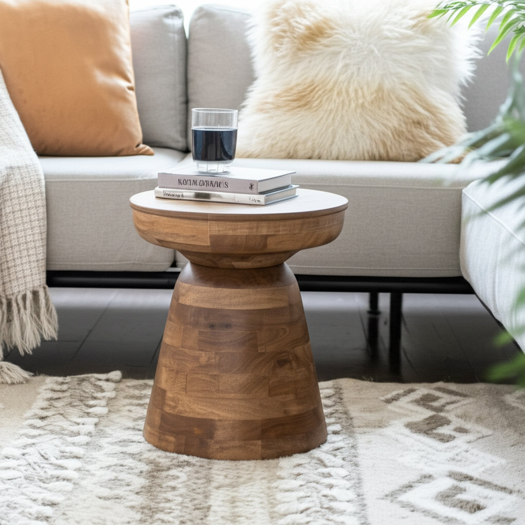 Vanola 16" End Table, Wooden Brown