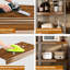 5 pièces, 24 pouces, housses de tablettes grillagées en mousse, fonte de noyer, salle de bain, cuisine, armoire, étagère de garde-manger, motif à base de bois, porte-couvertures en pouces pour pièces de placard et tablettes amovibles-128957466