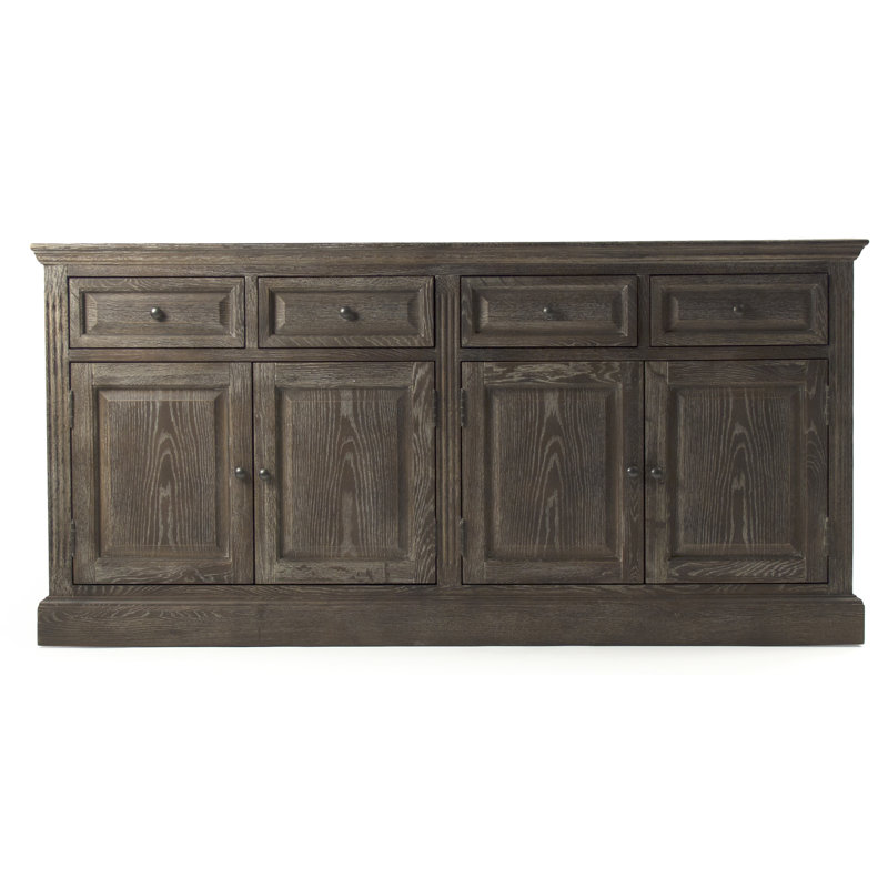 Albert 68'' W Solid Wood Sideboard, Limed Charcoal Oak