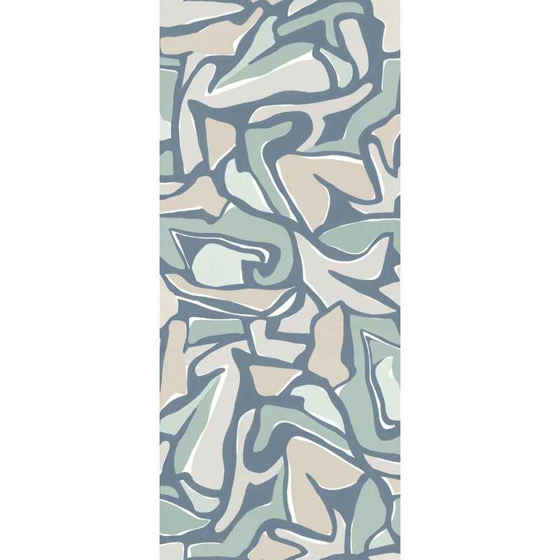 10m x 60cm Puzzle Wallpaper Roll, Blue/Grey
