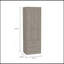 Armoire, armoire à deux portes, deux tiroirs, poignées en métal, tringle, gris clair