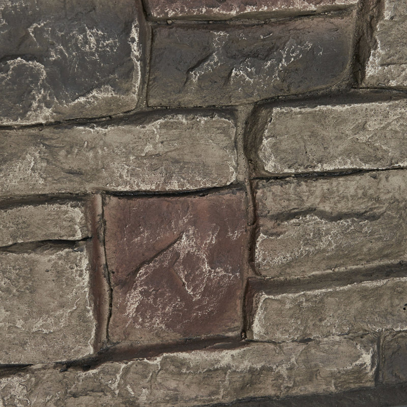 Rectangular Fireplace 50,000 , Magnesium Oxide, Stone Gray Look, 54.89”w X 26.7”d 17.64”h, No Assembly Trouble Fire Pit, Concrete With Stone-like Appearance, Gray, Required Starting Now
