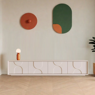 Meuble télé de style crème de style minimaliste