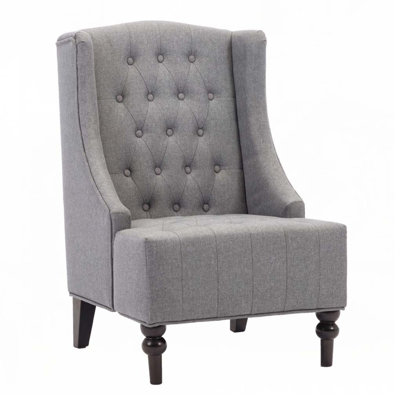 Fauteuil à oreilles Ruhl, Gris foncé