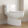 Toilette allongée une pièce Concord, toilette brute blanche 12 po avec siège Comofrt ADA (siège inclus)