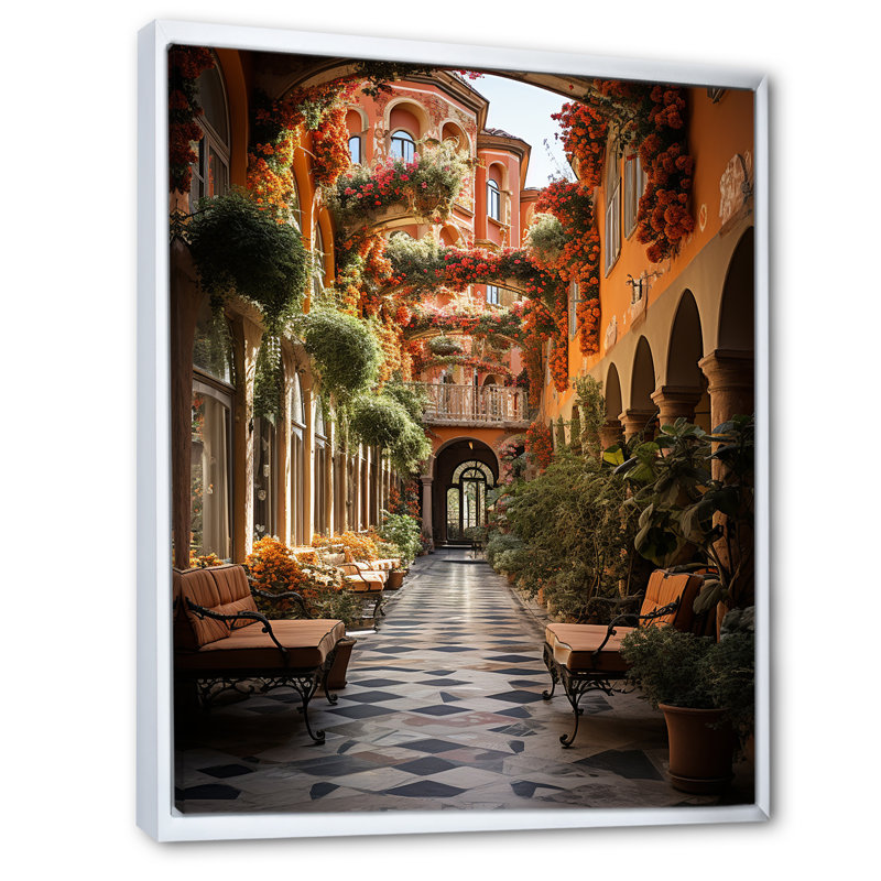 Espagnole, art mural espagnol, reproduction de paysage hacienda - Arabu espagnol hacienda, H 20 po x l 12 po x P 1 po
