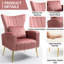 Upholstered velvet armchair-1172453015