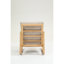 Chaise de salon en kaki avec coussins de chaise berçante en bois d'hévéa