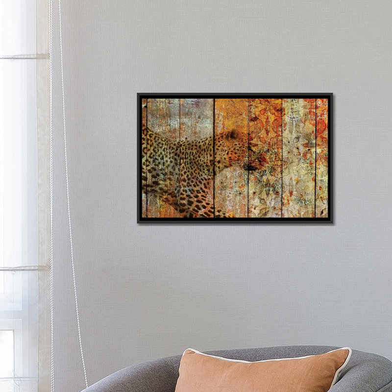 « chemin de table », impression sur toile, H 18 po x l 26 po x P 1,5 po, Toile avec cadre noir, Pas de tapis
