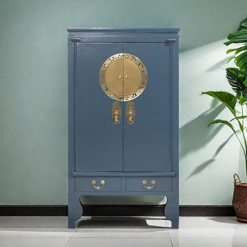 Armoire de rangement pour chaussures en bois massif chinois antique