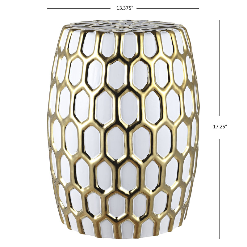 Crim Ceramic Accent Stool