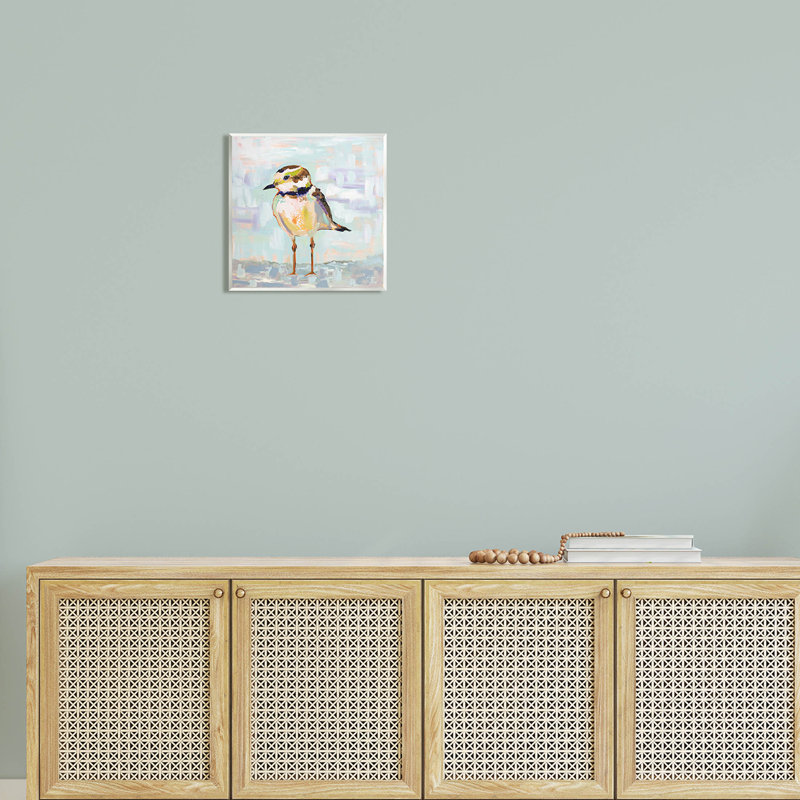 «Coastal Plover Patchwork», art mural abstrait par Jeanette Vertentes