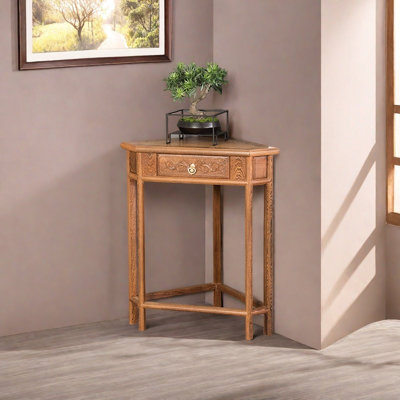 Armoire de coin en bois massif