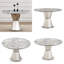 Table de salle à manger ronde pour table de 4 po, 47 po avec base en acier inoxydable, gris doux et argent, table de cuisine moderne