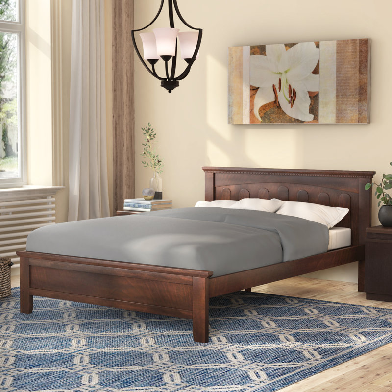 Etam Solid Wood Panel Bed, Full