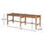 Banc en cuir et bois massif Ursulina-102438184