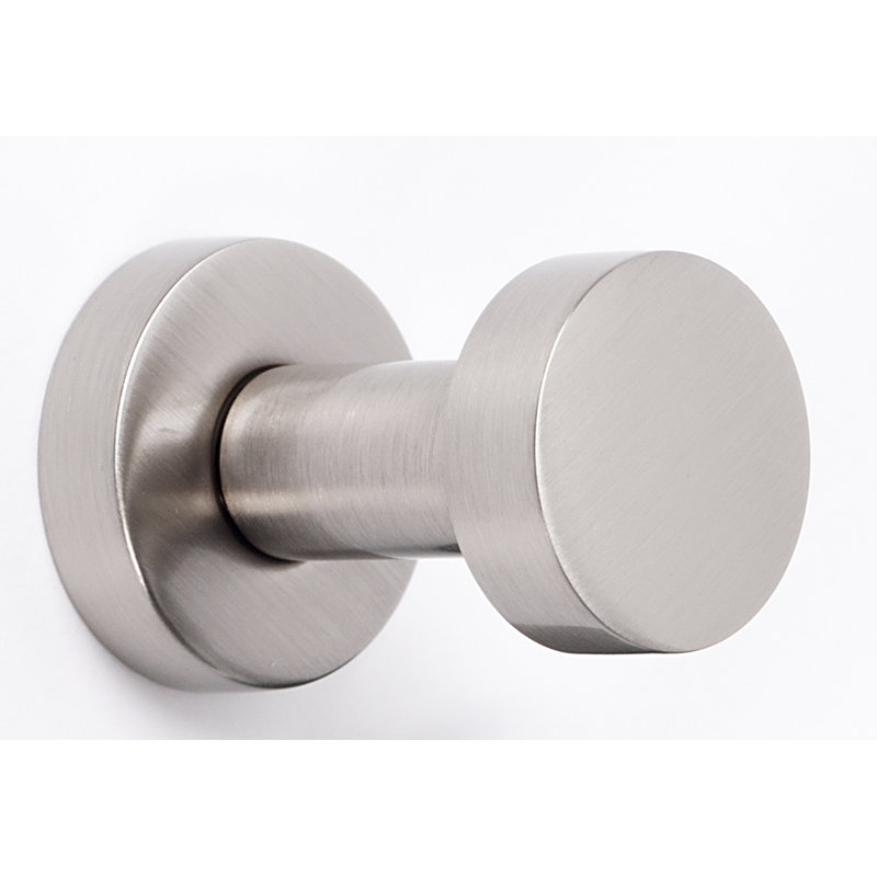 Euro Single Robe Hook, Satin Nickel