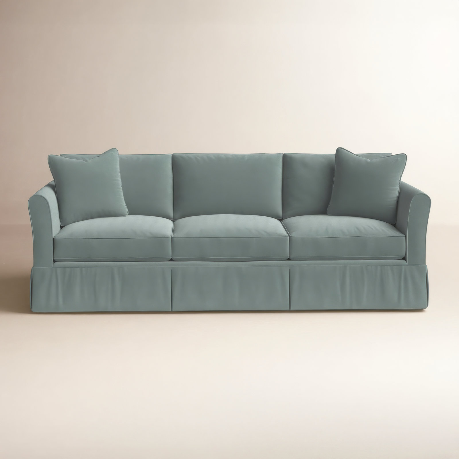 Shelby 82'' Upholstered Sofa, Lena Off White Performance Linen Blend