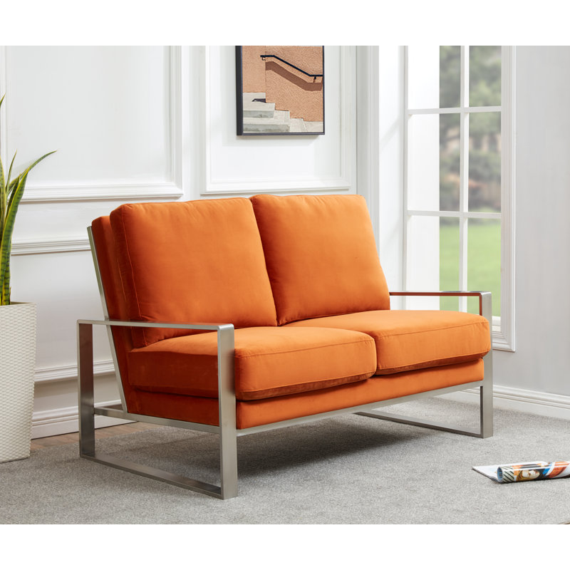 Causeuse moderne Iosif, Velours orange