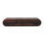 Console murale en bois massif noyer de Californie, 2 tiroirs, brun