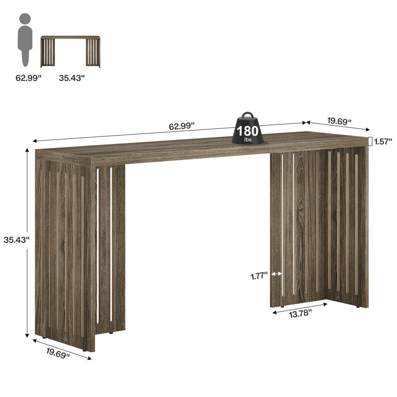 Fenko Pub Height Dining Table, Gray