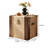 Artificial Leather Brown Small  Accent Trunk