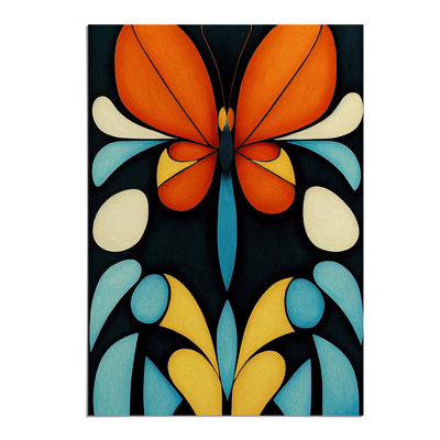 Butterflies in Abstract No.4 - Wall Art