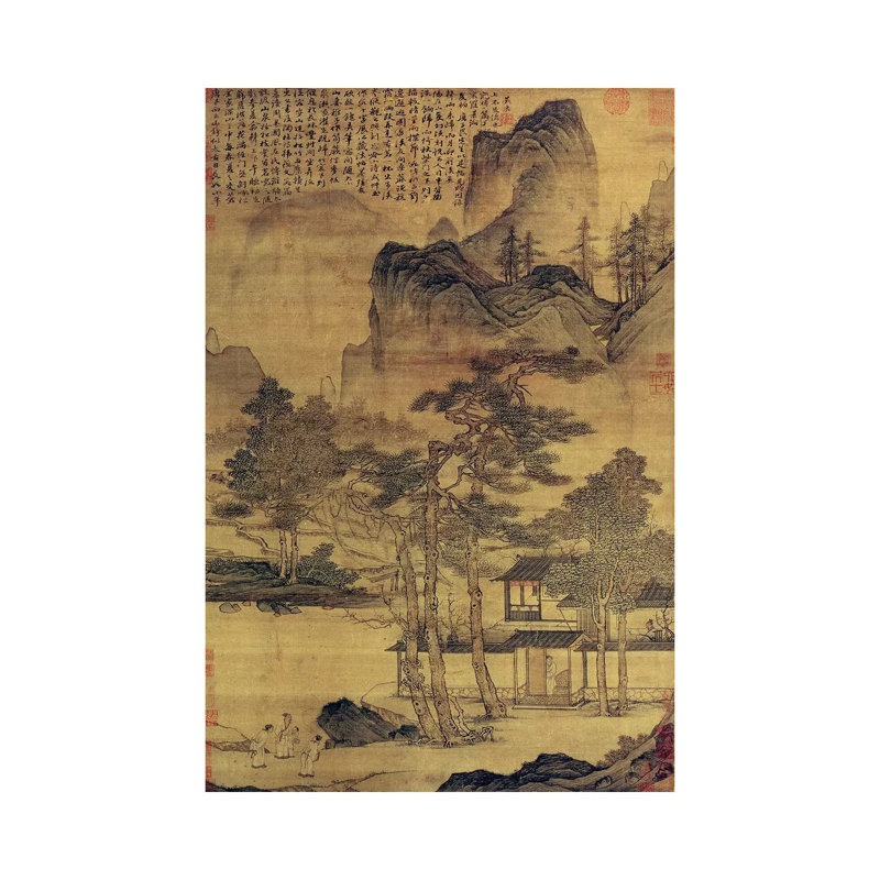 Scènes des longs jours des ermites dans les montagnes tranquilles - Giclée sur toile tendue avec châssis, H 48 po x l 32 po