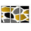 Formes géométriques dorées et noires - ensemble d'art mural moderne sur toile encadrée 3-1480605773-1480605769