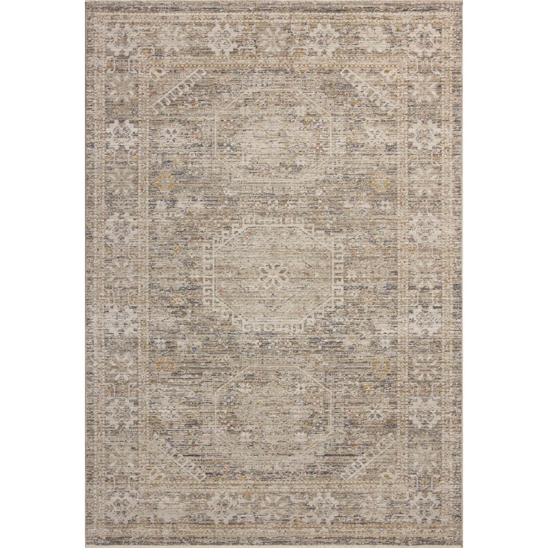 Tapis taupe / multicolore Chris Loves Julia x Loloi Ida, Rectangle 3 pi 6 po x 5 pi 6 po