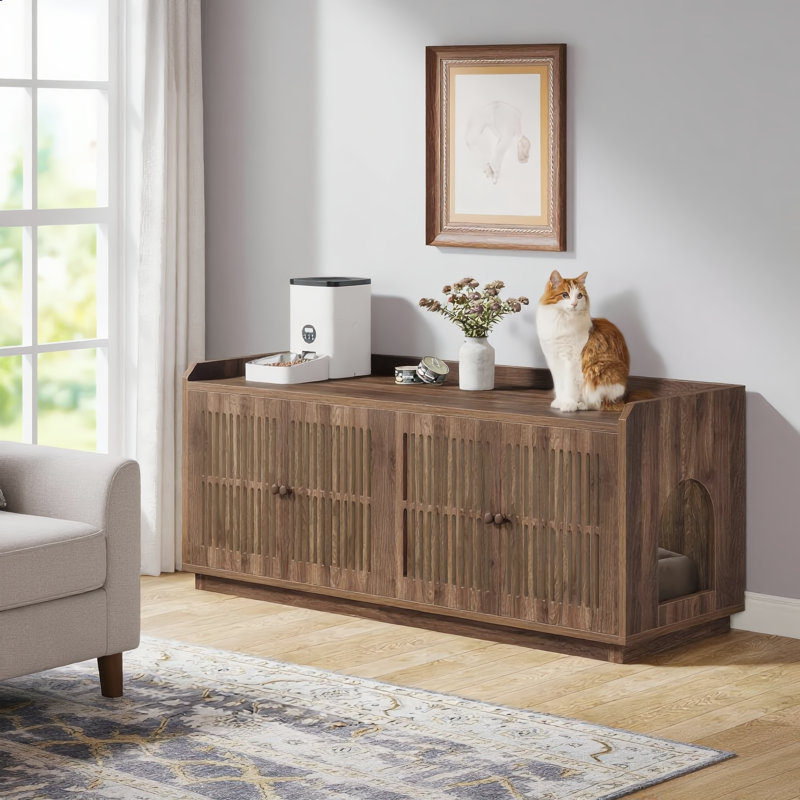 Meuble de toilette en bois pour animaux