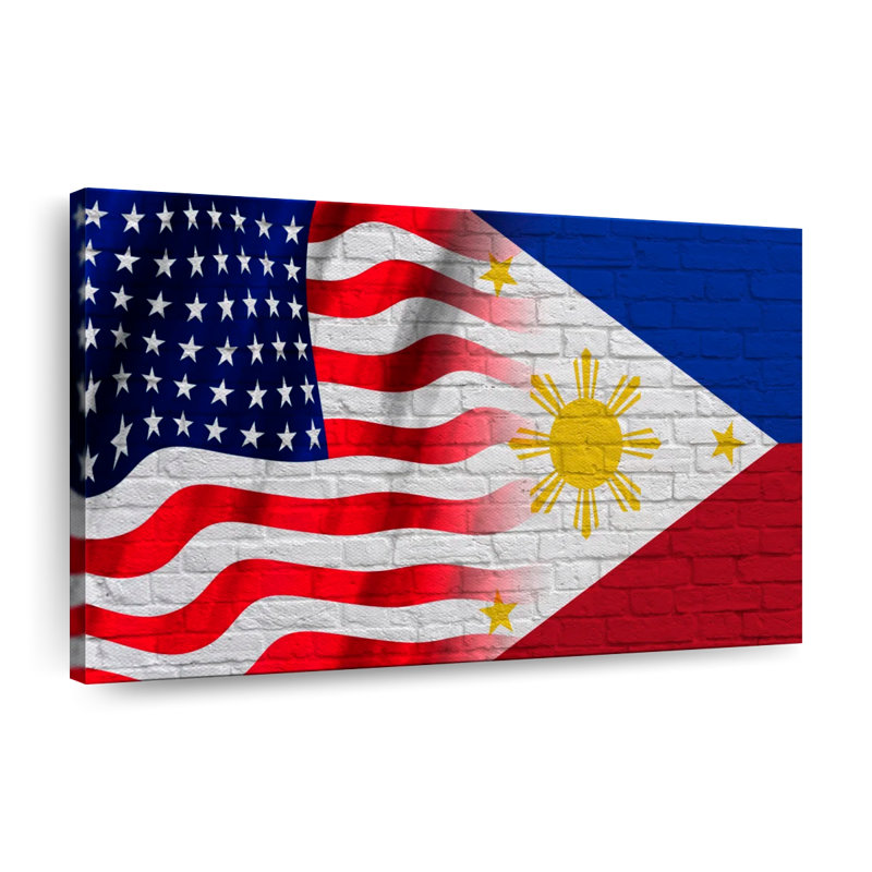 «USA and Philippines Flag», impression sur toile, H 8 po x l 12 po x P 1 po