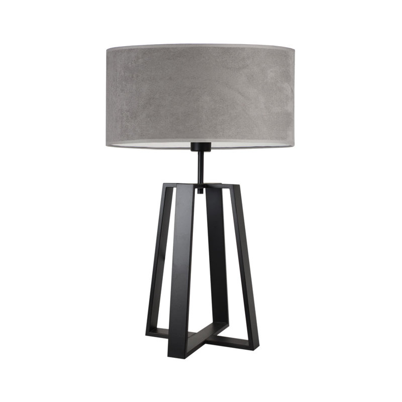 Alawna Metal Table Lamp, Grey/White, Black, Black
