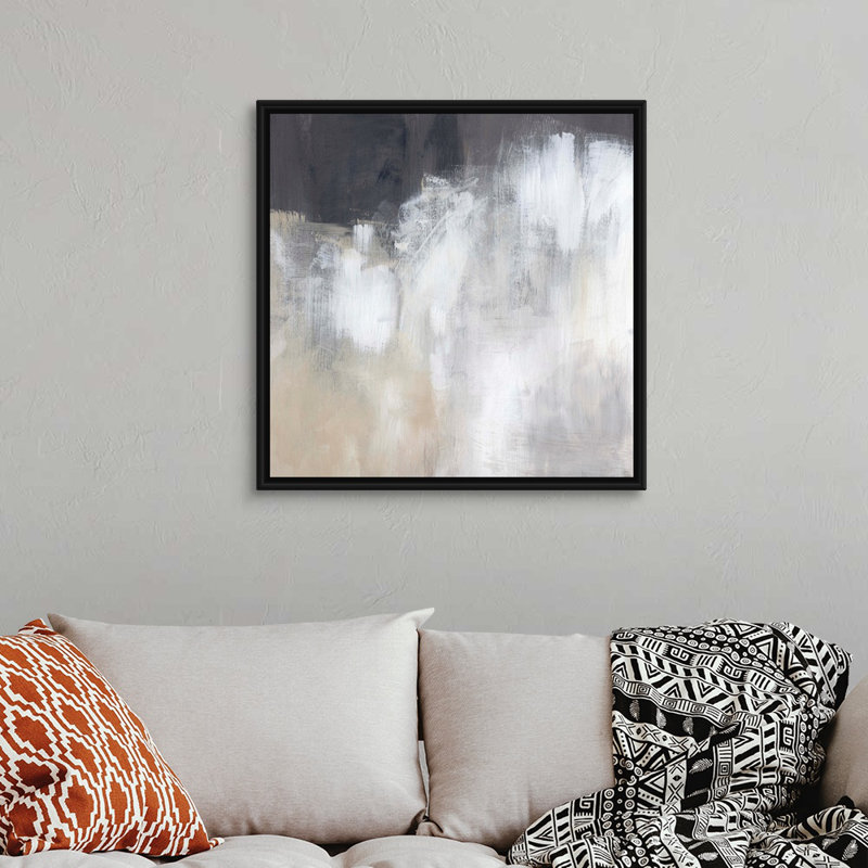 Neutral Abstract II par Jennifer Paxton Parker - reproduction d'art sur toile, H 32 po x l 32 po, Noir