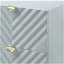 Table de chevet 2 tiroirs gris brillant-778262047