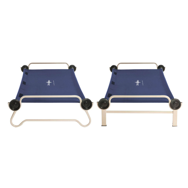 Large Disc-O-Bed Portable Double Cot, Navy