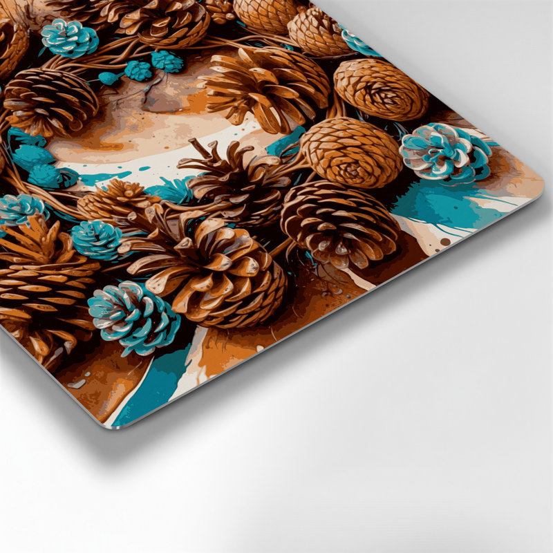 «Southwestern Plants Pinecone 181», art mural en métal brun