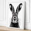 Hare in Bold Relief Graphic Art 1 Piece Wrapped Canvas Wall Art-253819191-253819180