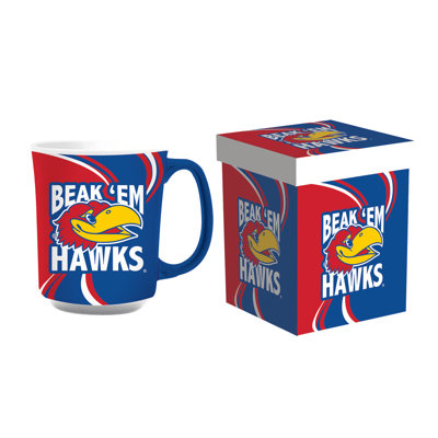 Université du Kansas, céramique 14 oz avec boîte assortie