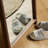 Retro And Minimalist Black Walnut Full-Length Mirror