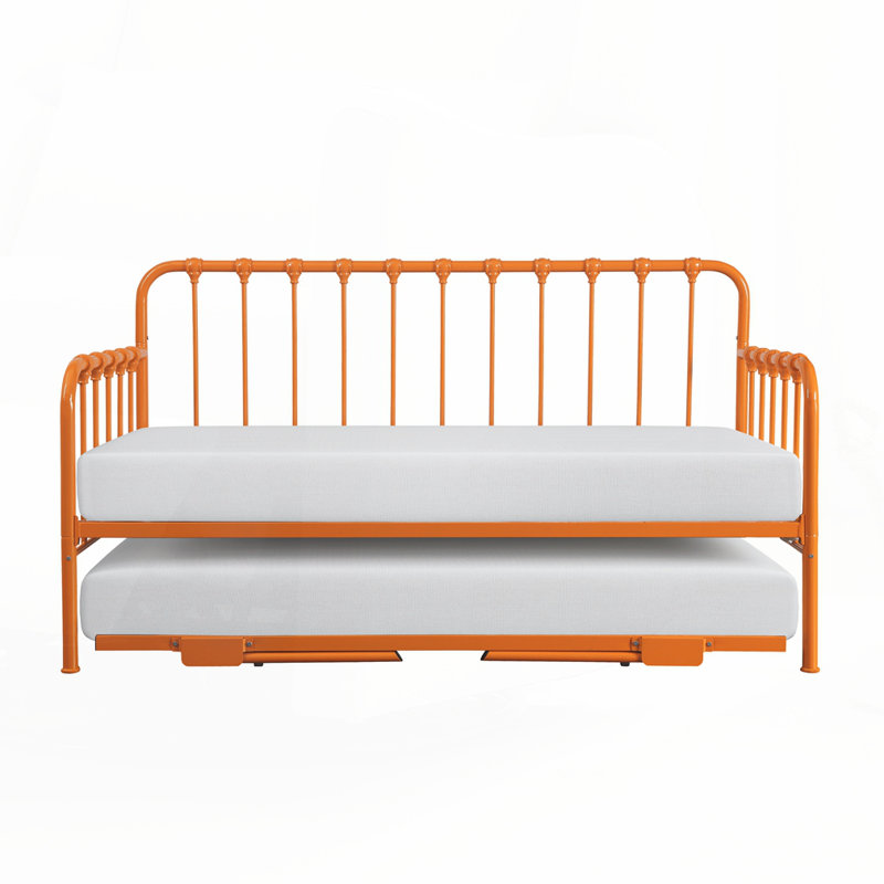 Lit de jour avec couchette relevable, Orangé