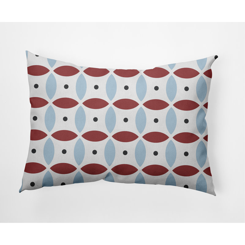 Coussin décoratif, Rouge / bleu clair