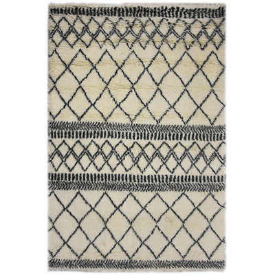 Geometric Hand Woven Shag Area Rug